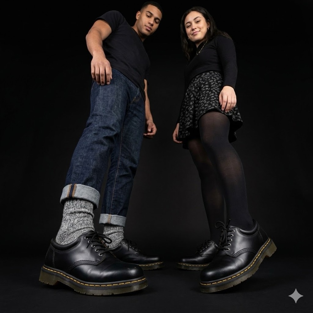 Dr Martens 8053 Black Nappa Leather 5 Eye Oxford Shoes Men’s 12 Women’s 13